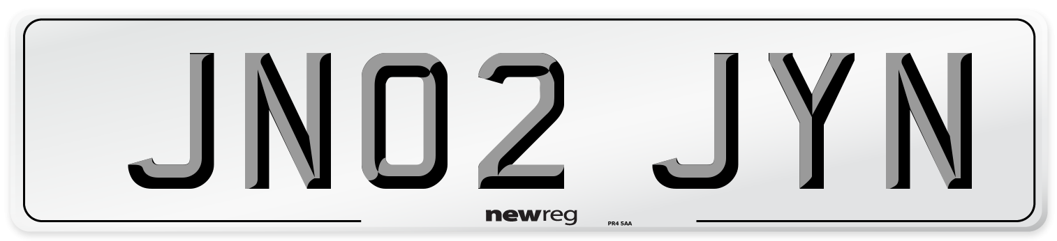 JN02 JYN Number Plate from New Reg
